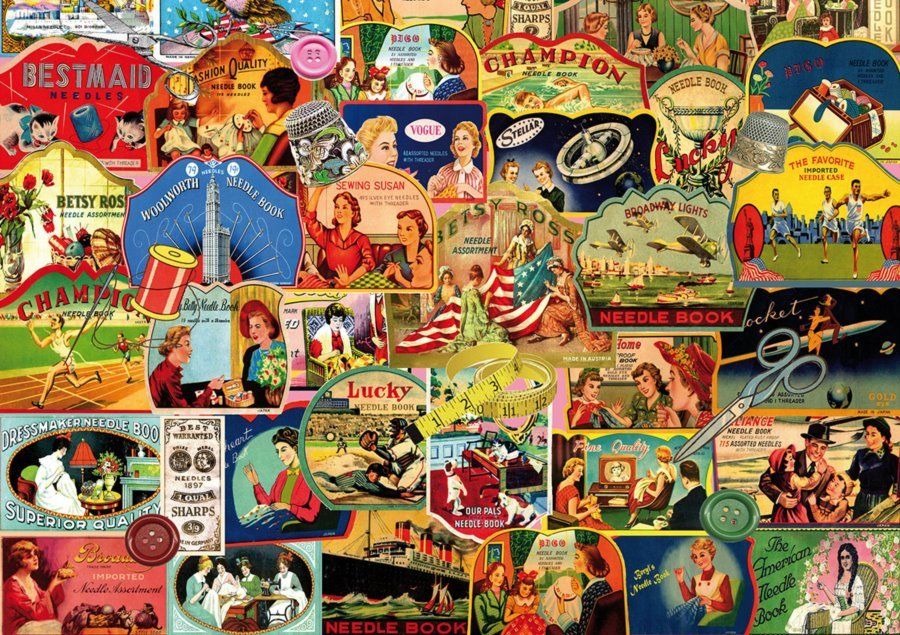 PIATNIK Puzzle Vintage Šitíčka 1000 dílků - obrázek 1