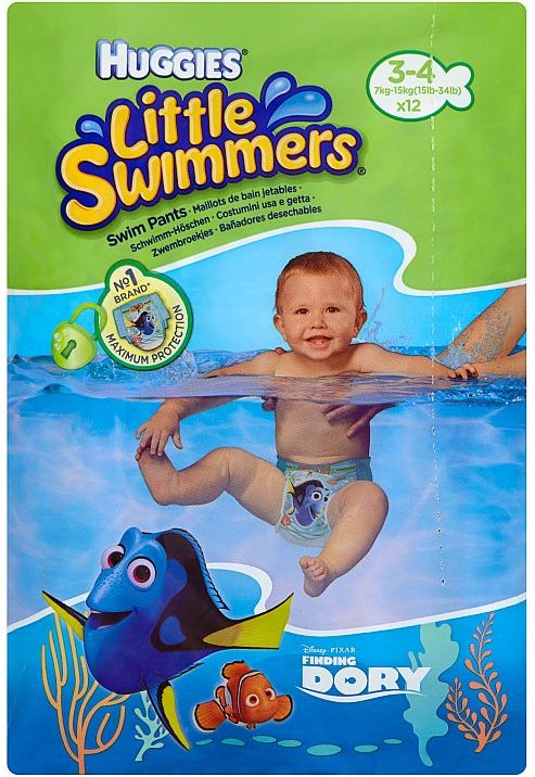 Huggies Little Swimmers natahovací plenky na plavání vel. 3-4, 7-15 kg 12 ks - obrázek 2