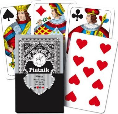 Hrací karty Pikety - dvouhlavé, 32 listů, PIATNIK - obrázek 2