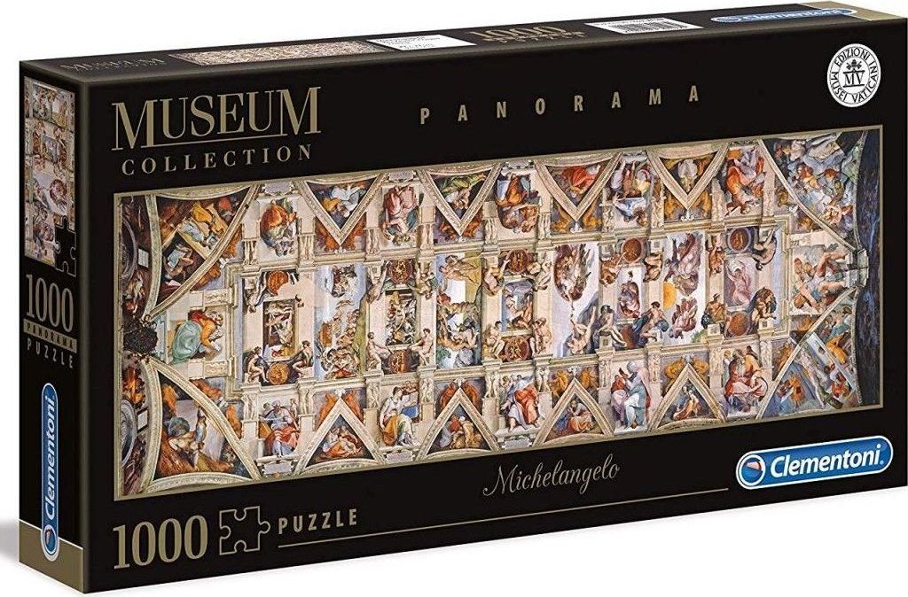 CLEMENTONI Panoramatické puzzle Strop Sixtinské kaple 1000 dílků - obrázek 2