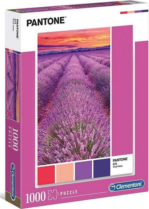 CLEMENTONI Puzzle Pantone: Levandule při západu slunce 1000 dílků - obrázek 2