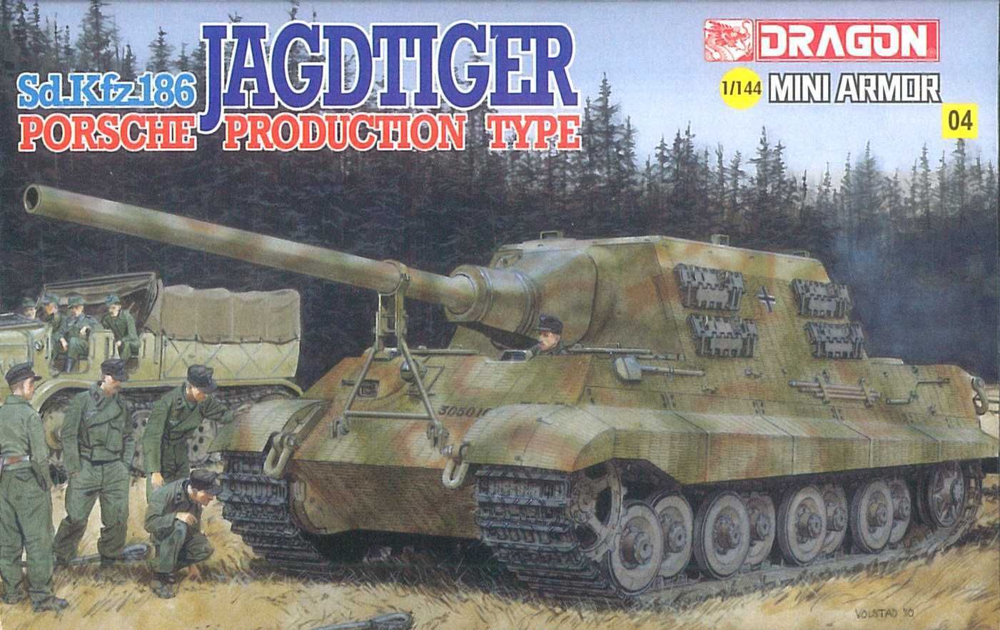 DRAGON Model Kit tank 14106 - Jagdtiger Henschel (1:144) - obrázek 1