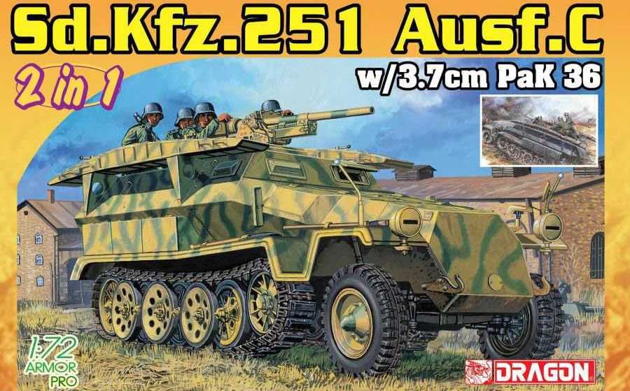 DRAGON Model Kit military 7606 - Sd.Kfz.251/7 Ausf.C Pionierpanzerwagen (2 in 1) (1:72) - obrázek 1