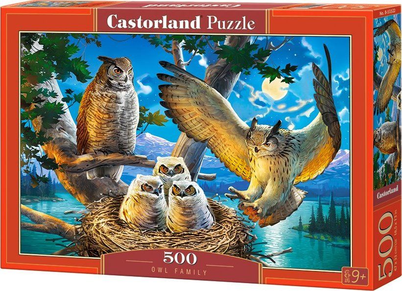 CASTORLAND Puzzle Soví rodina 500 dílků - obrázek 2