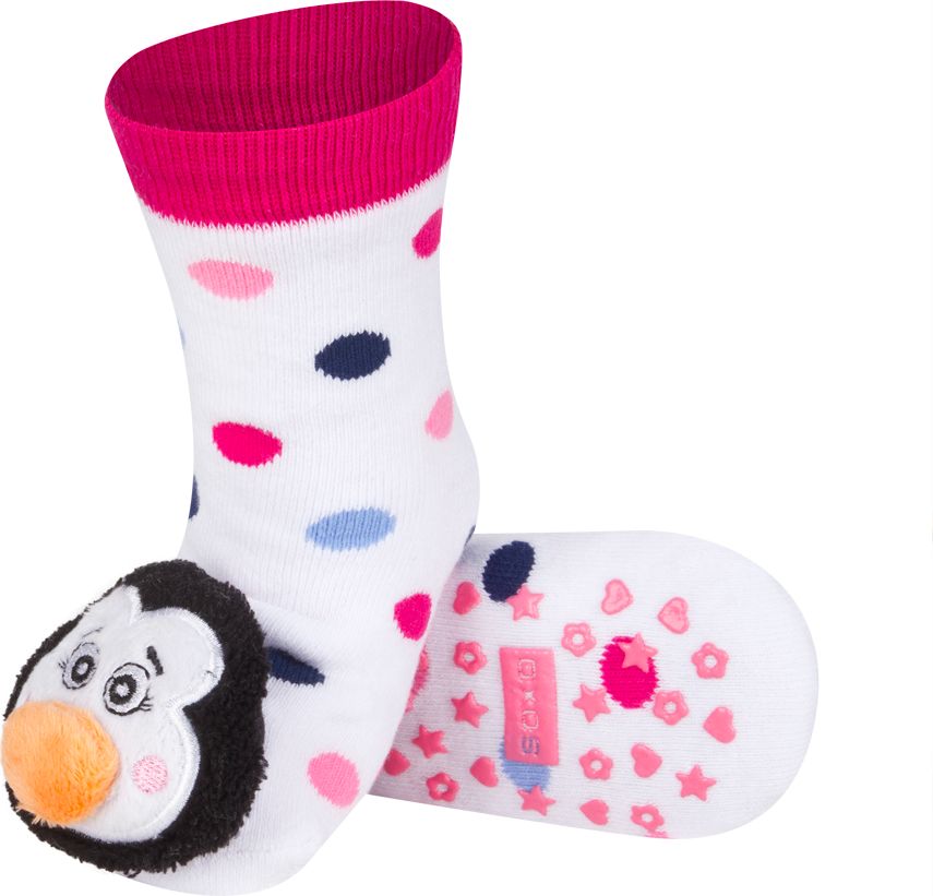 Ponožky s chrastítkem SOXO TUČŇÁK bílé Velikost: 19-21 - obrázek 1