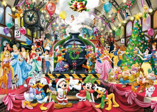 RAVENSBURGER Puzzle Disney vánoční vlak 1000 dílků - obrázek 1