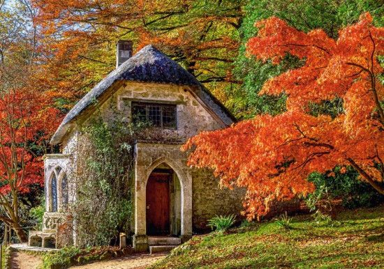 CASTORLAND Puzzle Gotický domek na podzim 500 dílků - obrázek 1