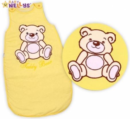 Spací vak TEDDY BEAR Baby Nellys - žlutý, krémový vel. 1 - obrázek 1