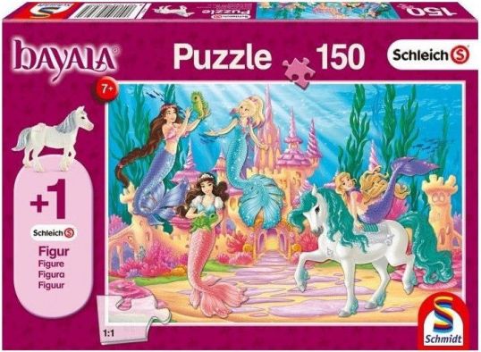 SCHMIDT Puzzle Schleich Mořské panny u zámku 150 dílků + figurka Schleich - obrázek 1