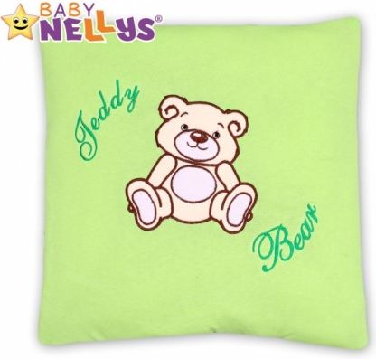 Polštářek 40x40 TEDDY BEAR Baby Nellys - sv. zelený - obrázek 1