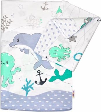 Bavlněné povlečení OCEÁN Baby Nellys - zelený, Velikost povlečení 135x100 - obrázek 1