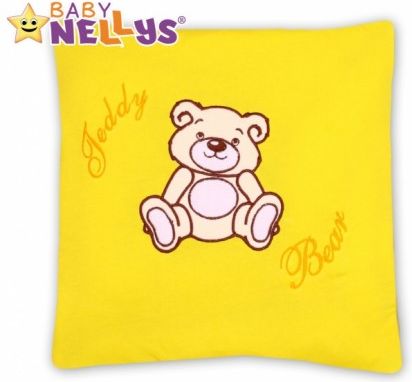Polštářek 40x40 TEDDY BEAR Baby Nellys - žlutý - obrázek 1