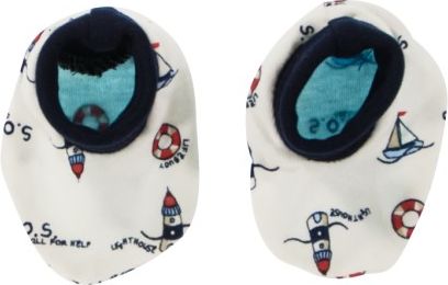 Kojenecké botičky/ponožtičky Maják, bílé - obrázek 1