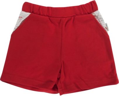Kojenecké bavlněné kalhotky, kraťásky Mamatti Pirát - červené, Velikost koj. oblečení 80 (9-12m) - obrázek 1