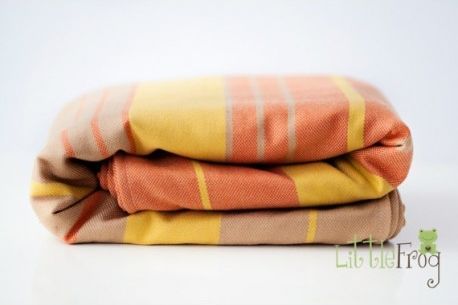 Little FROG Tkaný šátek na nošení dětí s vlnou MERINO - Citrine - obrázek 1