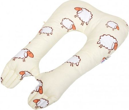 Multifunkční stabilizační polštářek New Baby ovečky béžový, Béžová - obrázek 1