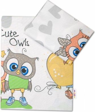 2-dílné bavlněné povlečení Cute Owls - šedé, Velikost povlečení 135x100 - obrázek 1