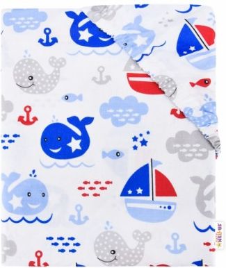 Dětské bavlněné prostěradlo do postýlky - Oceán Baby, Rozměry 120x60 - obrázek 1