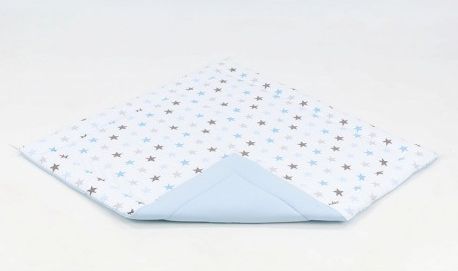 Podložka do stanu pro děti teepee, týpí - hvězdy šedé a modré/světle modrá - obrázek 1