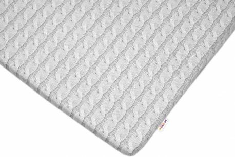 Dětské bavlněné prostěradlo do postýlky Baby Nellys - Pletený cop - šedé, Rozměry 120x60 - obrázek 1