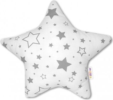Hvězdička - dekorační polštářek - šedé hvězdy a hvězdičky - obrázek 1