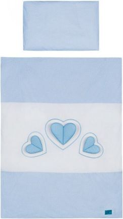 6-dílné ložní povlečení Belisima Tři srdce 100/135 bílo-modré, Modrá - obrázek 1