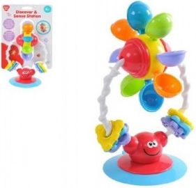 Vodní mlýnek s přísavkou do vany chrastítko plast 18cm na kartě 6m+ - obrázek 1