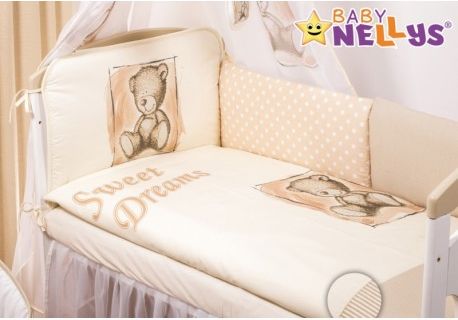 Mantinel 420cm s povlečením Sweet Dreams by Teddy - pískový - obrázek 1