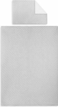 2-dílné povlečení Velvet lux Miminu, prošívané - šedý, Velikost povlečení 135x100 - obrázek 1