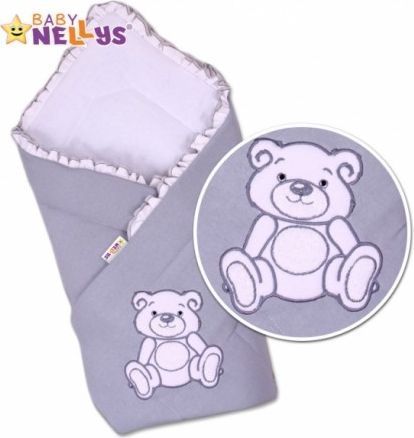 Zavinovačka TEDDY BEAR Baby Nellys - jersey - jersey - šedá - obrázek 1