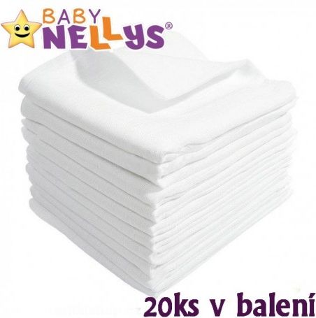 Kvalitní bavlněné pleny Baby Nellys - TETRA BASIC 60x80cm, 20ks v bal. - obrázek 1