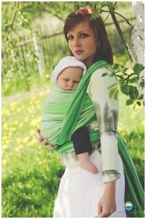 Little FROG Tkaný šátek na nošení dětí - TSAVORITE, Velikosti těh. moda XXL (44) - obrázek 1