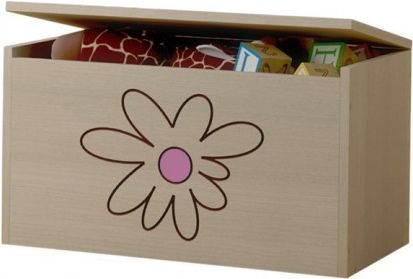 Box na hračky, truhla Květinka růžová - obrázek 1