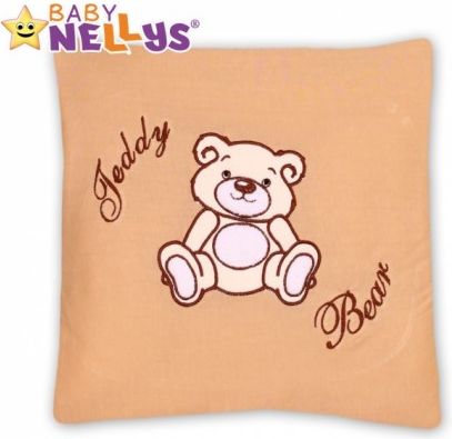 Polštářek 40x40 TEDDY BEAR Baby Nellys - sv. hnědý - obrázek 1