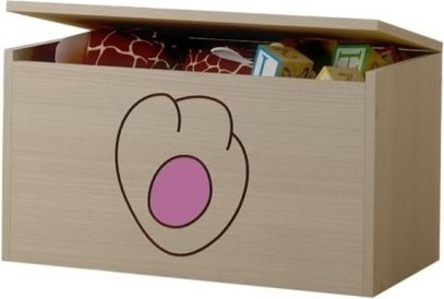 Box na hračky, truhla Kočičí packa - růžová - obrázek 1