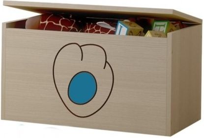 Box na hračky, truhla Kočičí packa - modrá - obrázek 1