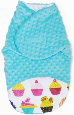 Zavinovačka, spacáček s minky, 0-6m - Sladkosti, minky tyrkys - obrázek 1