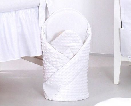 Oboustranná zavinovačka MINKY BABY - bílá - obrázek 1
