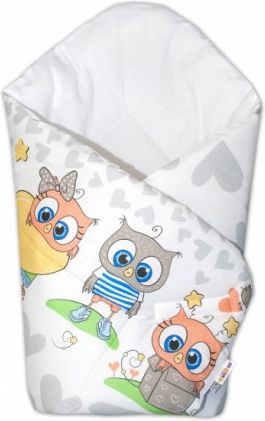 Novorozenecká zavinovačka Cute Owls - šedá - obrázek 1