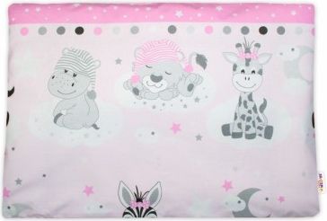 Baby Nellys Povlak na polštářek Safari Baby, 40x60 cm - růžový - obrázek 1
