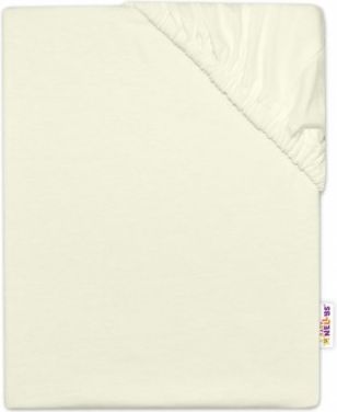 Baby Nellys Dětské jersey prostěradlo do postýlky - smetanová, Rozměry 120x60 - obrázek 1