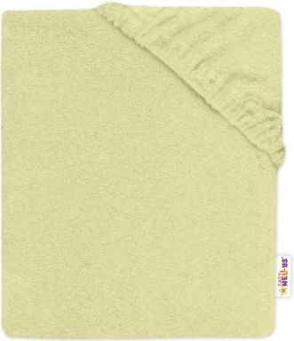 Baby Nellys Dětské froté prostěradlo do postýlky - žluté, Rozměry 120x60 - obrázek 1