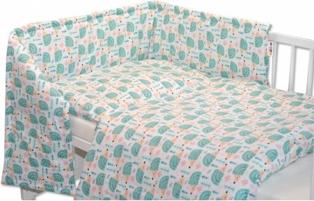 Mantinel s povlečením Baby Nellys ® - Ježci, Velikost povlečení 120x90 - obrázek 1