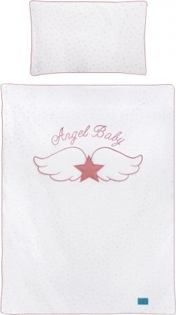 2-dílné ložní povlečení Belisima Angel Baby 100/135 růžové, Růžová - obrázek 1