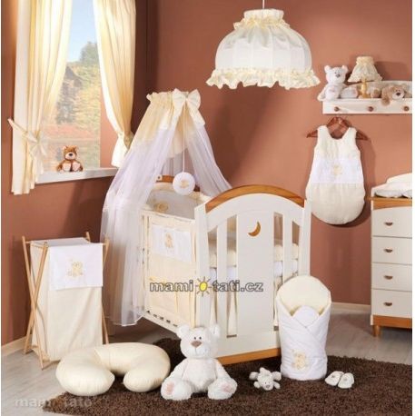 5D lux set s nebesy z šifónu Mráček krémový č.80 - obrázek 1
