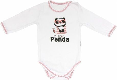 Kojenecké body Panda - dlouhý rukáv , Velikost koj. oblečení 92 (18-24m) - obrázek 1