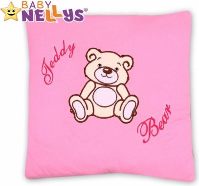 Polštářek 40x40 TEDDY BEAR Baby Nellys - sv. růžový - obrázek 1