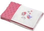 Luxusní dečka Patchwork minky - smetanová/růžová - obrázek 1