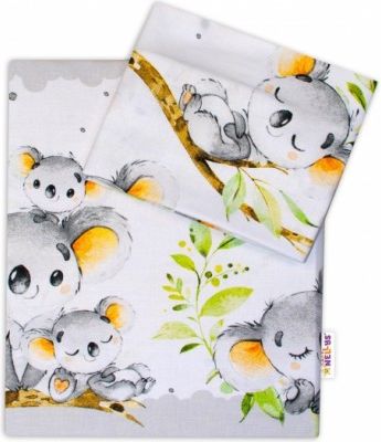 2-dílné bavlněné povlečení Baby Nellys - Medvídek Koala - šedý, Velikost povlečení 120x90 - obrázek 1