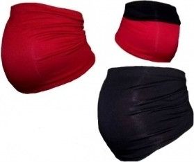 Těhotenský pás DUO - červená s černou, Velikosti těh. moda XL (42) - obrázek 1